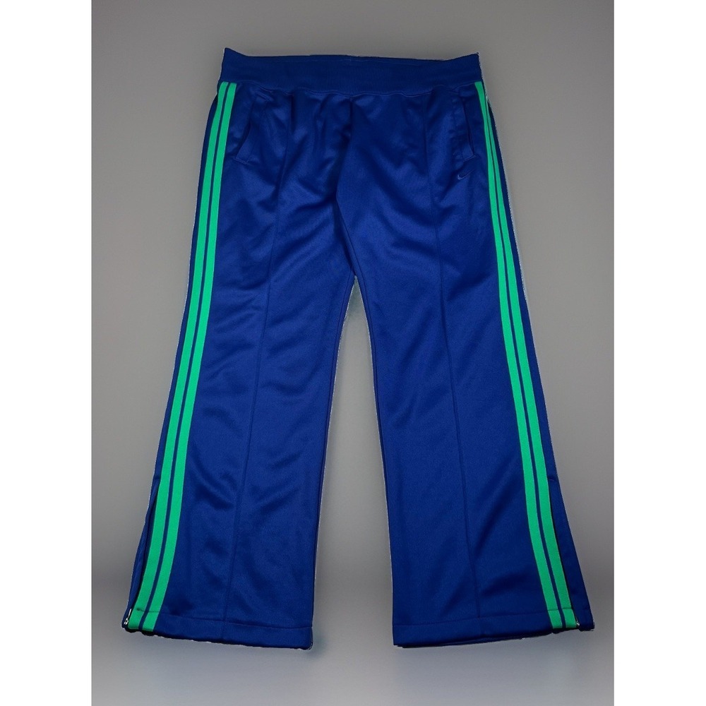Nike The Athletic Department Jogging/Sweat Pants XL Blue/Green Stripes Ankle Zip